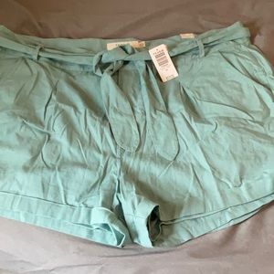 Teal Linen Short - Torrid 22